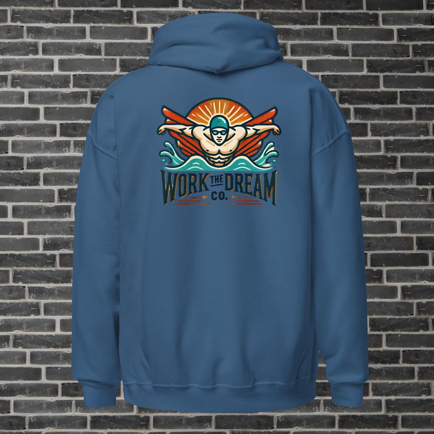 Adult WTD Swimming Throwback Hoodie