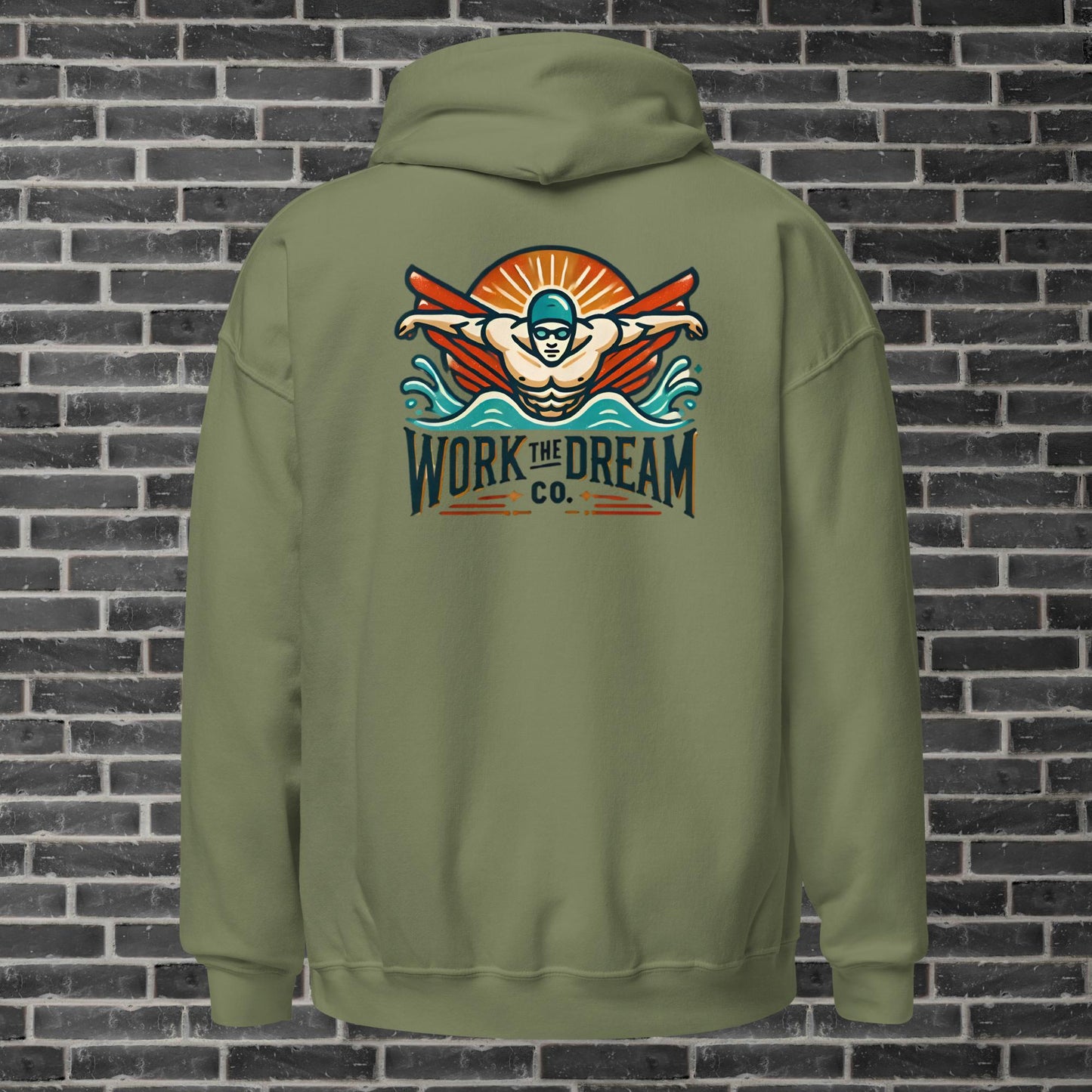 Adult WTD Swimming Throwback Hoodie