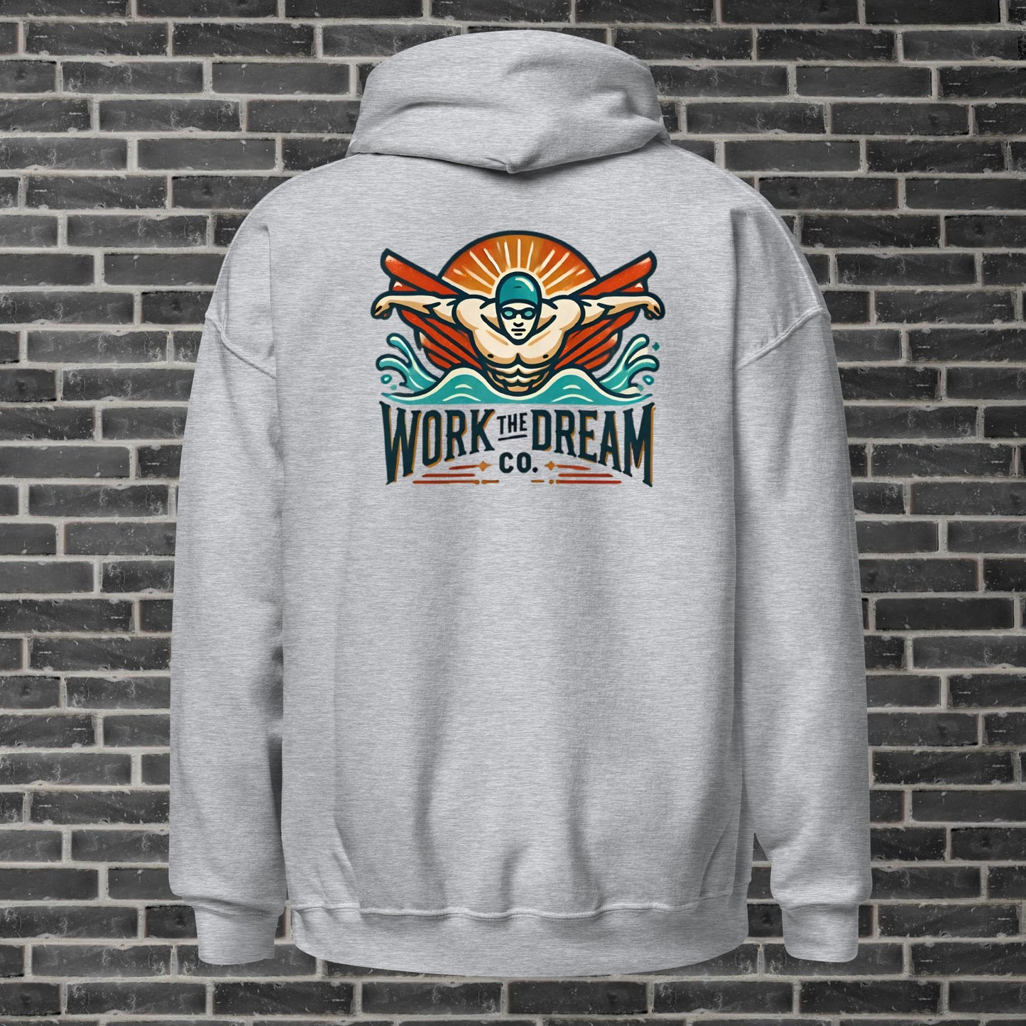 Adult WTD Swimming Throwback Hoodie