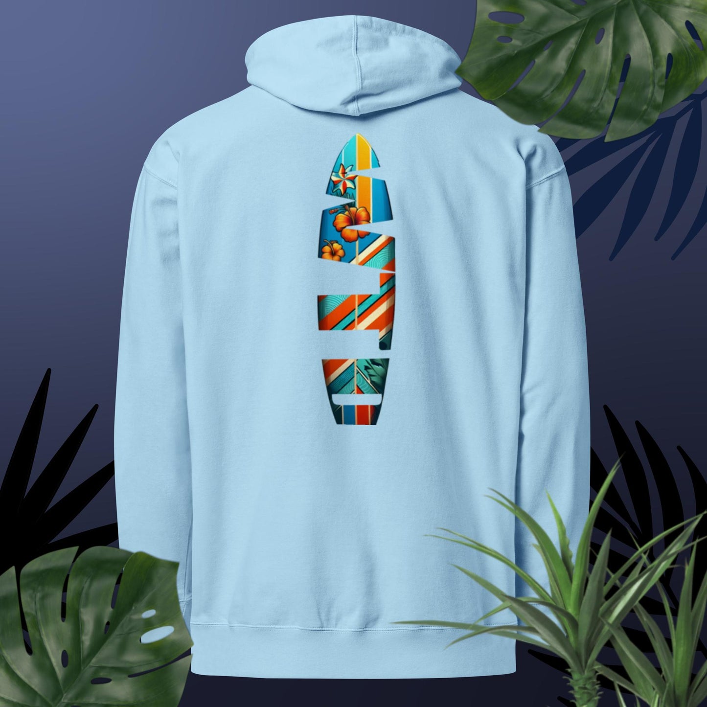 Adult WTD Tropical Surfboard Hoodie