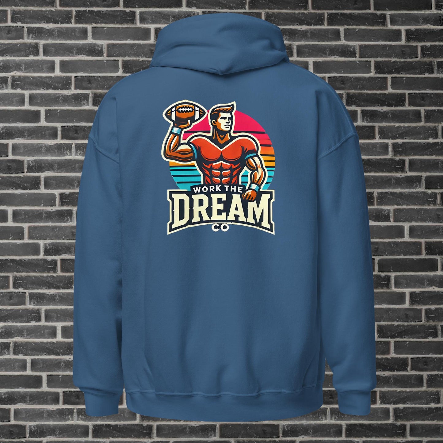 Adult WTD Throwback Football Hoodie